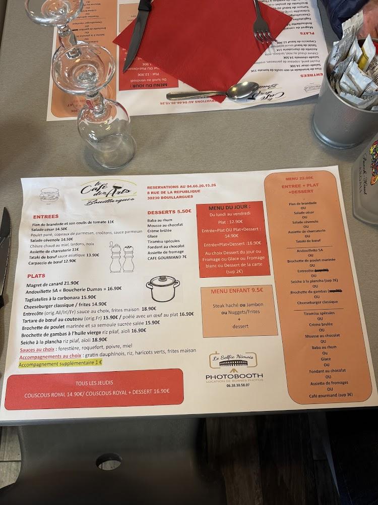 Café Restaurant des Arts - Menu Image 1