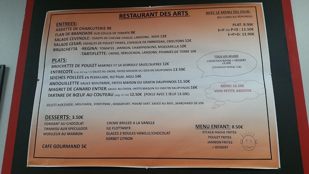 Café Restaurant des Arts - Menu Image 2
